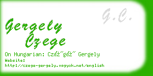 gergely czege business card